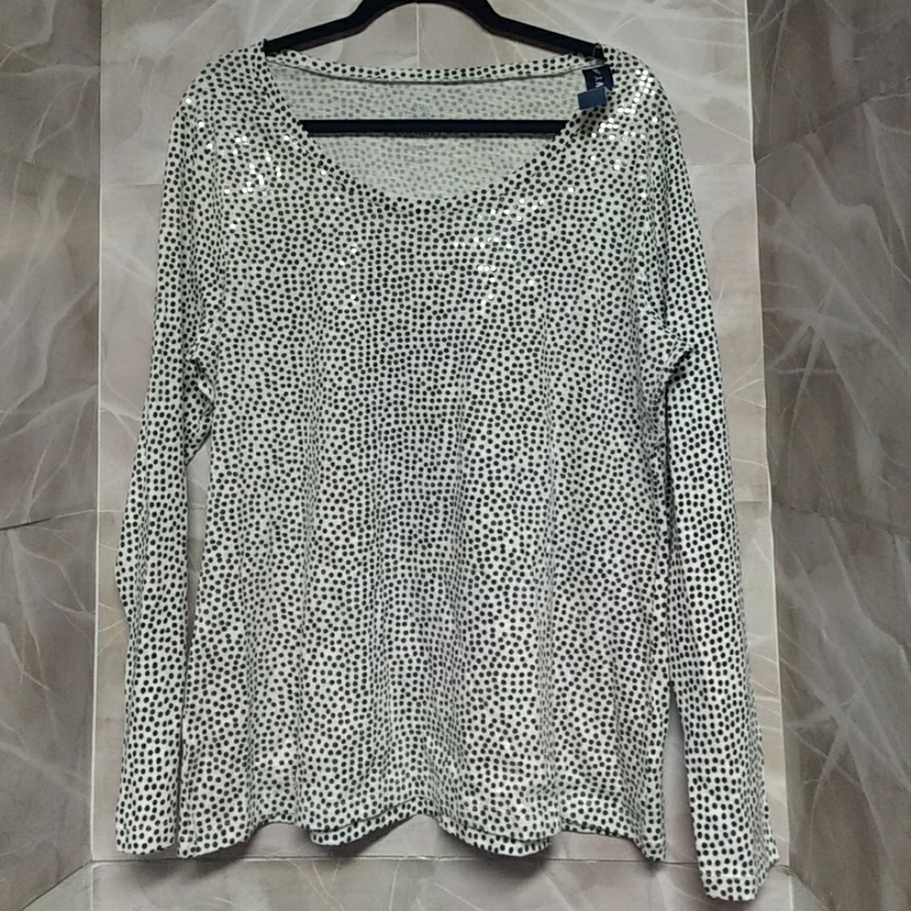 Old Navy Polka-Dot Shimmer Top